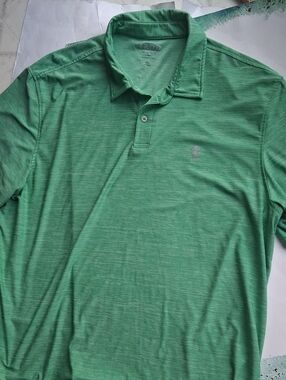 Izod  Golf Men's Heathered Kelly Green Polo
